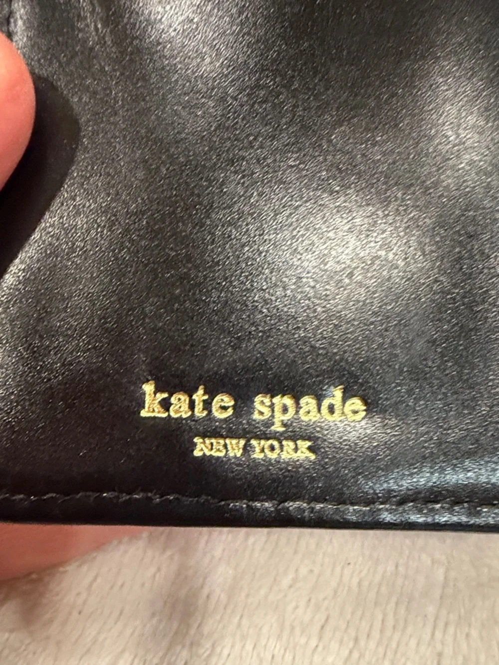 kate spade Vintage Y2K Dot Noel Purple Patent Trim  Fold-Over Wallet VGVC